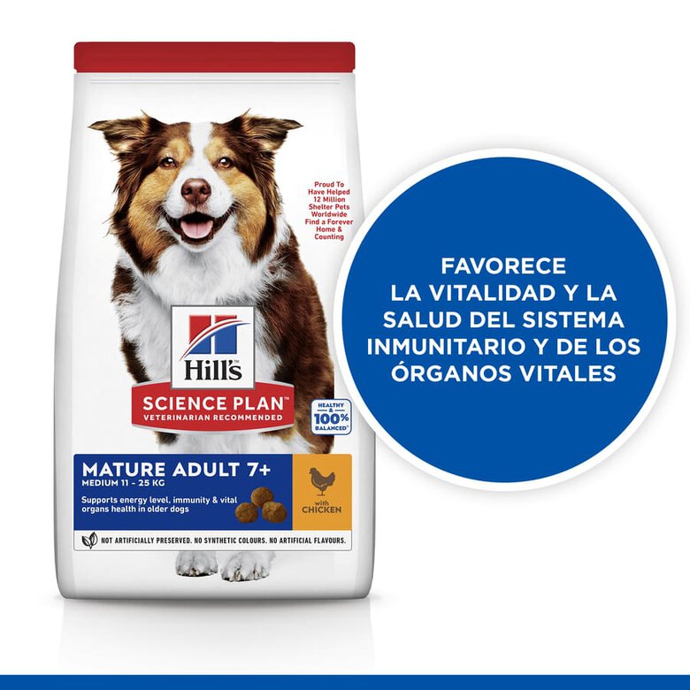 Hill's Science Plan Mature Adult Medium Pollo pienso para perros, , large image number null